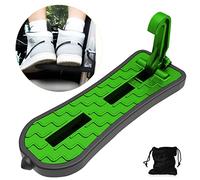 NATGIC Car Door Step, Extended Two Legged Car Door Pedal U Shaped Foot Pedal on the Roof Easy Access to Rooftop Antiskid Multifunction Automobile Pedal with Safety Hammer Doorstep (21.5cm, Green)