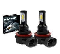NATGIC H11 H8 H9 LED Bulbs High Power 78W 3570 CSP Super Bright 2400LM for Fog Light Bulbs Daytime Running Light 6500K Xenon White -2 Yr Warranty (Pack of 2)