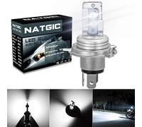 NATGIC H4 9003 HB2 Motorcycle LED Headlight Bulbs Hi/Lo Beam Super Bright Upgraded CSP Chips 1:1 All In One Conversion Kit 1750 LM 18W 6500K - Xenon White (1-Pack)
