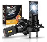 NATGIC H7 LED Headlight Bulb, Newest H7 LED Bulb with Fan 500% Brightness 16000LM 80W 6500K Xenon White Conversion Kit for Car High/Low Beam Replacement Kit of Halogen Lamp or Xenon Light Bulbs