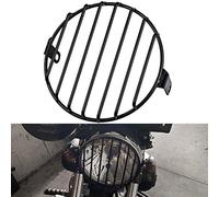 NATGIC Motorcycle Headlight Grill, Universal 7" Motorcycle Headlight Cover Protector Metal Round Motorcycle Headlamp Grill fit for Most 8mm-10mm Side Mount Screw Motorcycle or Motorbike (Black)