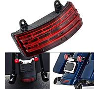 NATGIC Motorcycle Tri-Bar Tail Light Rear Fender LED Brake Light With Turn Signal Light and Running Light for H-arley Davidson FLHX FLTRX Street Glide Touring - Red Lens