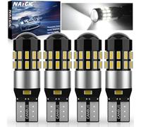 NATGIC W5W T10 168 LED Bulbs CanBus Error Free LED Bulbs 3014 30SMD for Car Interior Light Dome Lights Reading Lights Number Plate Lights Position Lights, DC 12-24V 6000K Xenon White (Pack of 4)