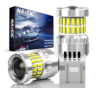 NATGIC Xenon White W21/5W 7443 LED Bulb For Reverse Light Canbus Error Free Built-in Resistor No Hyper Flash No Error,T20 Replacement Bulb For Backup Light Brake Light Tail Light DRL Fog Lamp(2 PCS)