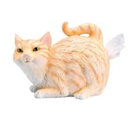 NATHA Cat Butt Tissue Holder - Square, Playful Orange Resin Tissue Dispenser