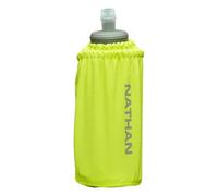 Nathan 18 Oz Portable Squeeze Bottle - Exo-Draw Collapsible Insulated Bottle - Grip-free Strap and Rigid ExoSpine for Comfort/Support - Breathable Mesh Strap - Ideal for