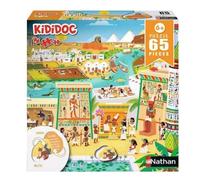 NATHAN - 65 Piece Double-Sided Puzzle for Children - Kididoc - At the Time of the Pharaohs - From 6 Years - High Quality Puzzle - Perfect Fit - 12004183