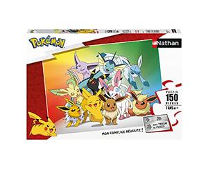 Nathan - Children's Jigsaw Puzzle - 150 Pieces - Eevee and Evolution - Pokemon - Girls or Boys - Boy or Girl from 7 years Jigsaw Puzzle - Thick and Durable Cardboard - Animated - 86030