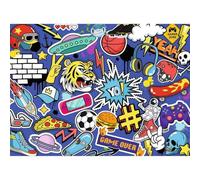 Nathan - Children's puzzles - 250 pieces - stickers and graffiti - girls or boys from 8 years old - high quality puzzles - thick and durable cardboard - stickers - 12004092
