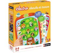 Nathan - Electro Seeks and Finds - Learning Game - Electronic Game - Educational Quiz - Touch - Various Themes School, Beach, Oceans, Forest, - 10 Illustrated Cards - Take Away - From 3 Years Old
