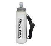 Nathan ExoShot 14 oz Lite Black/Reflective Silver 420 Milliliter Hydr-Handheld, Adults Unisex, Transparent Reflective, 420 ml