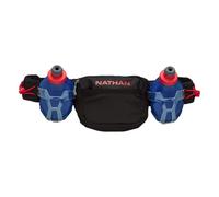 Nathan Hydration Running Belt with Flasks and Storage Pockets. Trail Mix Plus., Black/Ribbon Red, Regular, Regular