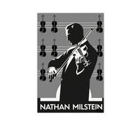 Nathan Milstein Violin Virtuoso Silhouette Canvas Poster Wall Art Decor Print Picture Paintings for Living Room Bedroom Decoration 20x30inch(50x75cm) Unframe-style-2