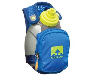 Nathan QuickShot Plus Handheld Hydration Flask - Water Bottle for Running with Holder Strap and Zippered Pouch (10oz / 300 ml)