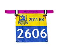 Nathan Race Number Belt - Floro Fuchsia, N/A