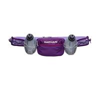 Nathan Running Belt Hydration with Flasks, Storage Pockets, Trail Mix Plus, Running Water Bottle Belt, Insulated, Walking, Hiking, Purple, OSFM, Insulated