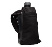 Nathan SpeedDraw 2 Handheld Running Water Bottle Flask - Ergonomic Grip, Blast Valve Cap, Phone & Key Storage Pockets, Reflective Design - 12oz, Black