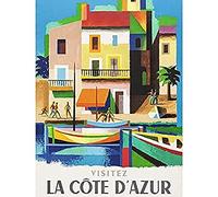 Nathan Visit Cote D'azur Railway Travel Advert Unframed Wall Art Print Poster Home Decor Premium