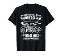 Nathan's Garage Motorcycle Design for the Name Nathan T-Shirt