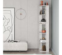 Nati' Tall Corner Bookcase Modern Shelving Unit 161cm Decortie Gold 1 Pack