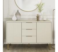 natick wooden sideboard with 2 doors 3 drawers in ivory