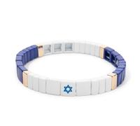 Nation Bracelet For Patriot Bracelet Handmade White And Blue Beaded Bangle For Women Boho