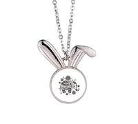 Nation Elephant Flower Black Blue Animal Rabbit Necklace Pendant Bunny Animal Jewelry Gift