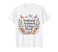 National Assisted Living Week Floral Graphic T-Shirt