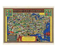 National Association Real Estate 1926 Landkarte USA ungerahmt Wandbild Kunstdruck Poster Home Decor Premium