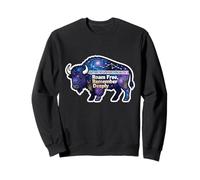 National Bison Day Roam Free Remember Deeply Cosmic Bison Sweatshirt