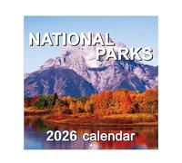 National Calendar 2026 - Natural Landscapes Monthly Calendar, Wall Planner Ruled Blocks | Jan - Dec 2026, Planner with Natural Scenery Pattern for Planning, Workplace, & Scheduling Home Gym