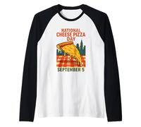 National Cheese Pizza Day September 5 Italian Retro Foodie Raglan Baseball Tee