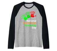 National Depression Screening Day - Mental Health Awareness Raglan Baseball Tee