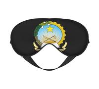National Emblem of Angola 5 National Emblem of Angola Sleep Masks Adjustable Strap Soft Eye Mask for Women Men Travel Work Home