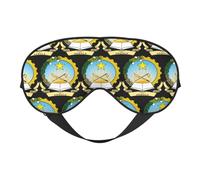 National Emblem of Angola 6 National Emblem of Angola Sleep Masks Adjustable Strap Soft Eye Mask for Women Men Travel Work Home