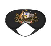 National Emblem of Australia 4 National Emblem of Australia Sleep Masks Adjustable Strap Soft Eye Mask for Women Men Travel Work Home