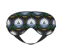 National Emblem of Cape Verde 7 National Emblem of Cape Verde Sleep Masks Adjustable Strap Soft Eye Mask for Women Men Travel Work Home