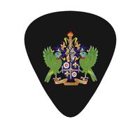 National Emblem Of Saint Lucia Guitar Picks Plectrums For Guitar Bass 12 Pack