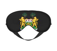 National Emblem of Sierra Leone 12 National Emblem of Sierra Leone Sleep Masks Adjustable Strap Soft Eye Mask for Women Men Travel Work Home