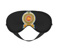 National Emblem of Sri Lanka 2 National Emblem of Sri Lanka Sleep Masks Adjustable Strap Soft Eye Mask for Women Men Travel Work Home