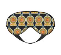 National Emblem of Sri Lanka 3 National Emblem of Sri Lanka Sleep Masks Adjustable Strap Soft Eye Mask for Women Men Travel Work Home