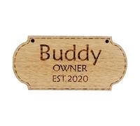 National Engraver Parrot cage sign, crate name tag identification for canary, bird, dove, pigeon, budgerigar, cockatiel, cockatoo, hyacinth macaw, parrotlet, green-cheeked conure - Wooden