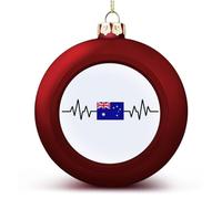 National Flag Ball Ornaments, Australia Flag Ball Ornaments for Christmas Tree Decoration, Red Australia Christmas Ball Ornament Xmas Baubles For Kids Friends