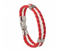 National Flag Colour Imitation Leather Bracelet World Cup Land Bracelets National Bracelet Jewellery in National Flag Colours, Länge (inkl. Schnalle) 21cm, Faux Leather