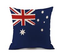 National Flag Cushion Cover Cotton Linen Decorative Cushion Cover Car Sofa Decoration 45 x 45 cm, Australia, 45 x 45 cm