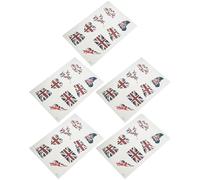 National Flag Face Stickers 5 Sets Decorative Temporary Tattoos