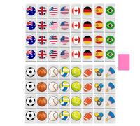 National Flag Mahjong Game Set - Seaside Game Mahjong Sets | Seaside Escapeing Game Blocks Mahjong Sets | 65 Tiles Mahjong Game Blocks | Family Games Mahjong Tiles Set | Blocks Mahjong Tile Game