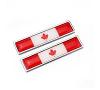 National Flag Metal Car Canada Signs Stickers Emblem Tricolour Flag Badge Graphic Decals 2pcs, National Metal Stickers, Car Chrome Decals