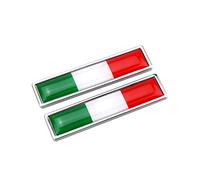 National Flag Metal Stickers Italy Flag Chrome Car Decals 3D Emblem Bumper Accessories 1Pair Decals