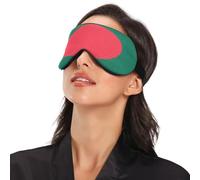 National Flag of Bangladesh Travel Essential Sleep Mask for Side Sleeper with Elastic Adjustable Band Blackout with Adjustable Strap Sleep Mask for Side Sleeper Travel Work Nap